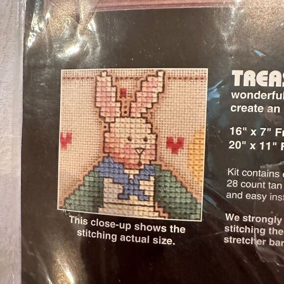 Dimensions Counted Cross Stitch Kit Vintage Friends and Bunnies Craft DIY - Picture 4 of 5